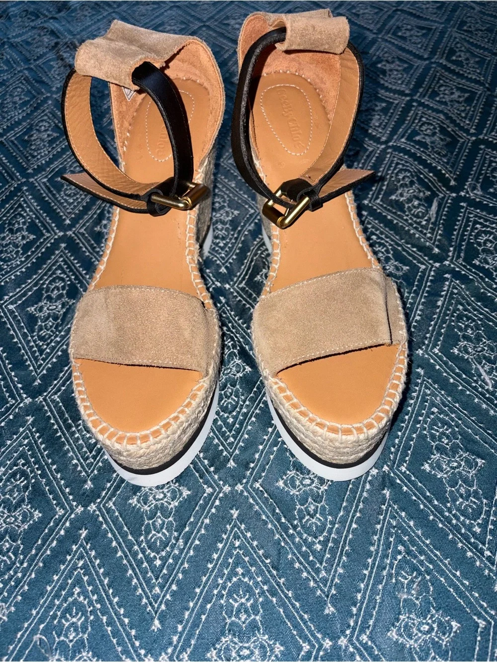 SEE BY CHLOE Platform Espadrille Wedge Heels
